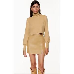 Aritizia Wilfred Rebecca Turtleneck Merino Wool & Cotton Brown, Size S, Like New